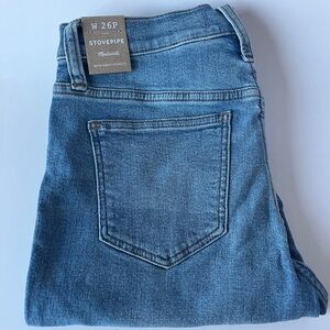 Madewell Stovepipe Jeans W 26P in Euclid wash NWT